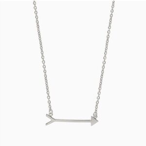 Stella & Dot On The Mark Silver Arrow Necklace